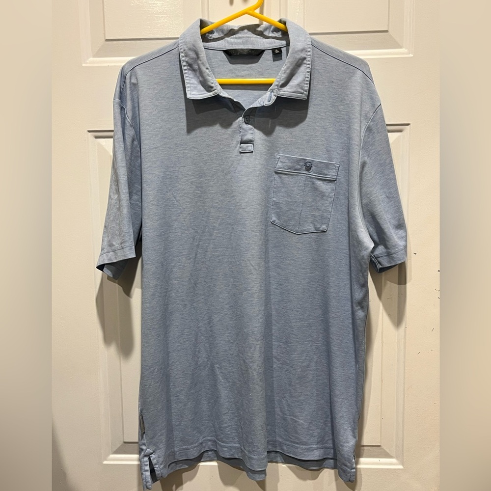 Travis Mathew Sky Blue Polo Shirt Mens Sz XL